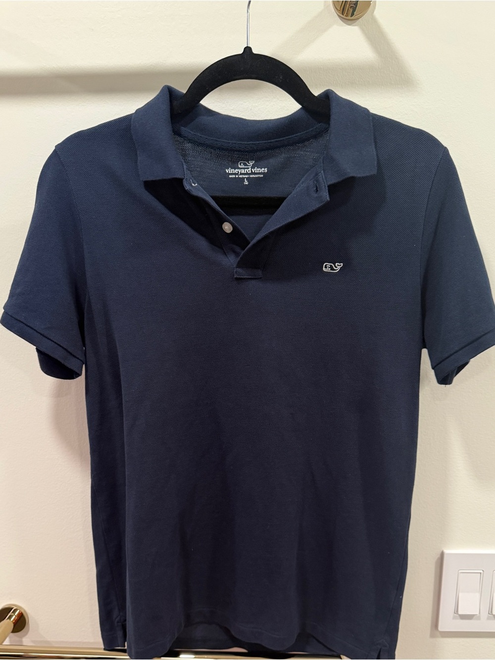 Vineyard Vines boys Dark Navy Short-Sleeve Polo